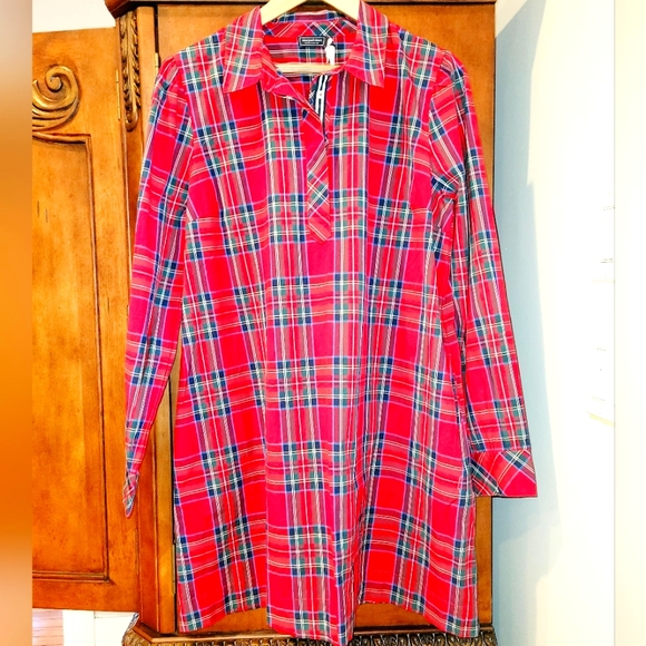 Vineyard Vines Dresses & Skirts - NTW-❤️-Vineyard Vines-Tartan Red Shirt Dress
